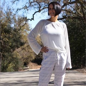White light weight sweater